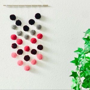 Boho Pom Pom wall hanging